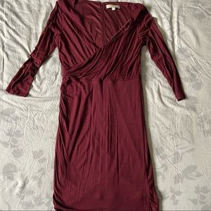 LOFT Wrap Style Soft Long Sleeve Dress